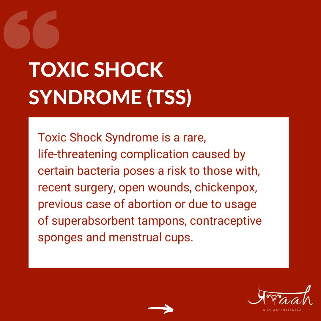 project_pravaah's tweet photo. TSS is often associated with tampon use but did you know that tampons are not the only vehicle that can facilitate toxic shock.
Women who are not menstruating, men, and children may also contract toxic shock syndrome.
#ToxicShockSyndrome
#Awareness
#Pravaah
#PEARFoundation https://t.co/K9PmXxsdFj