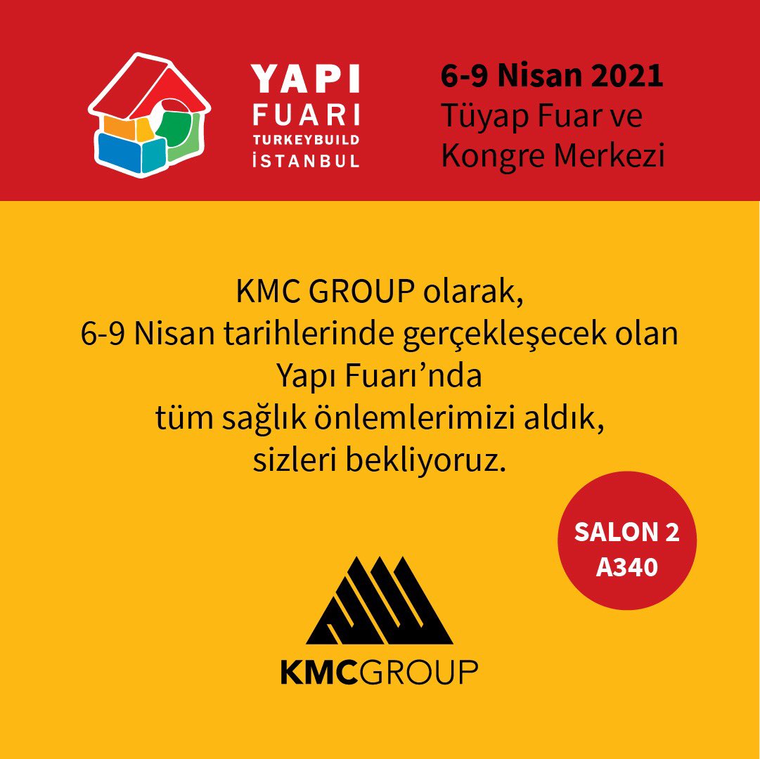 KMC_METAL's tweet photo. KMC GROUP olarak, 6-9 Nisan tarihlerinde gerçekleşecek olan Yapı Fuarı’nda tüm sağlık önlemlerimizi aldık, sizleri bekliyoruz.
https://t.co/CPNkUvqBzt
https://t.co/so8iP0tdlz
#yapifuari
#istanbul
#tuyap
#celik
#steel
#kmcgroup
#kmcssc
#mekometal
#erbi https://t.co/iEY9NSoR0d