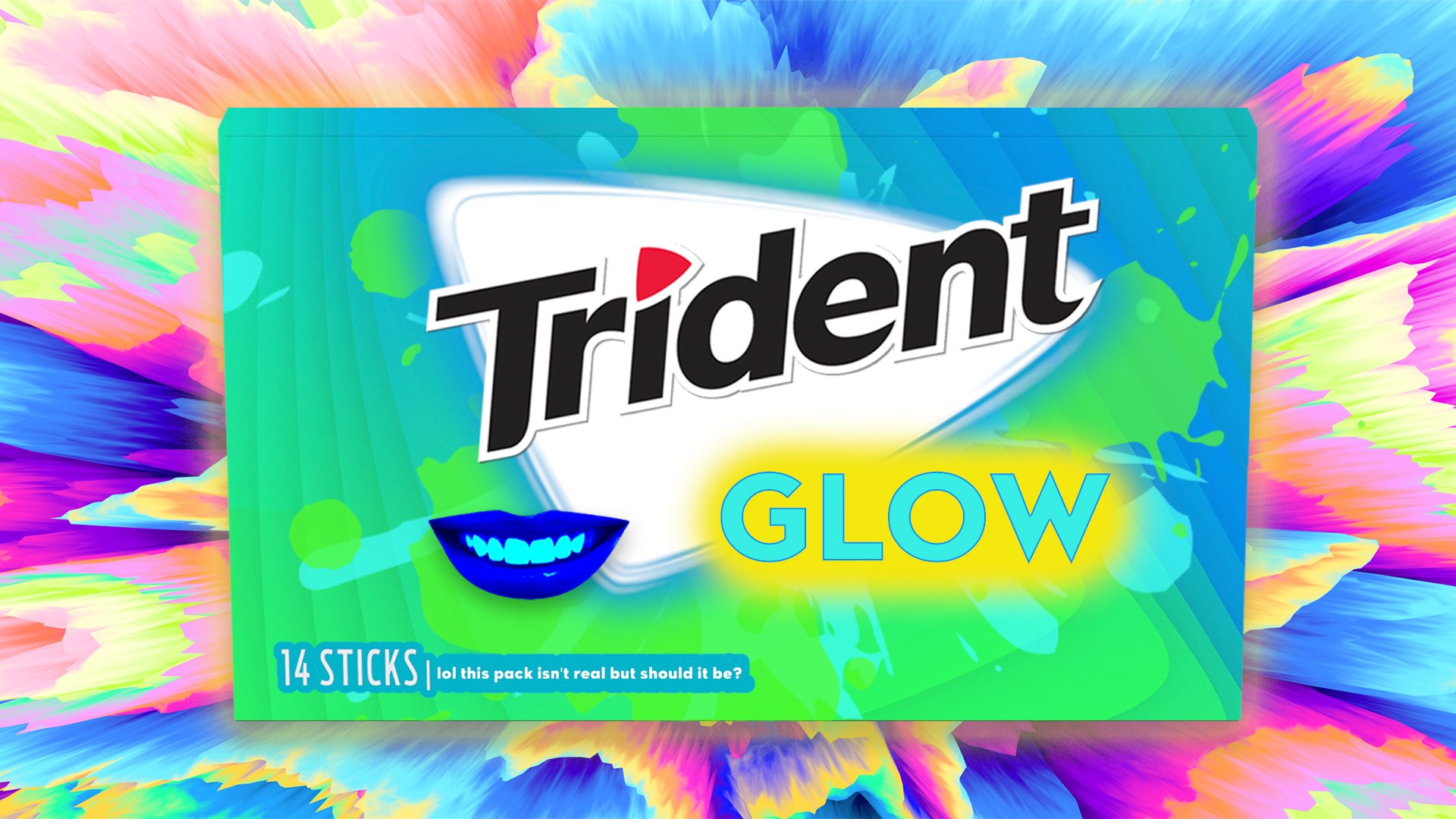 Trident Gum Anyway I D Like To Introduce My Latest Flavor Drop Trident Glow Coming In Funky Flavors Like ℕ𝔼𝕆ℕ 𝐵𝑅𝐼𝒢𝐻𝒯𝒩𝐸𝒮𝒮 Trident Glow Helps You Keep The Nightlight On