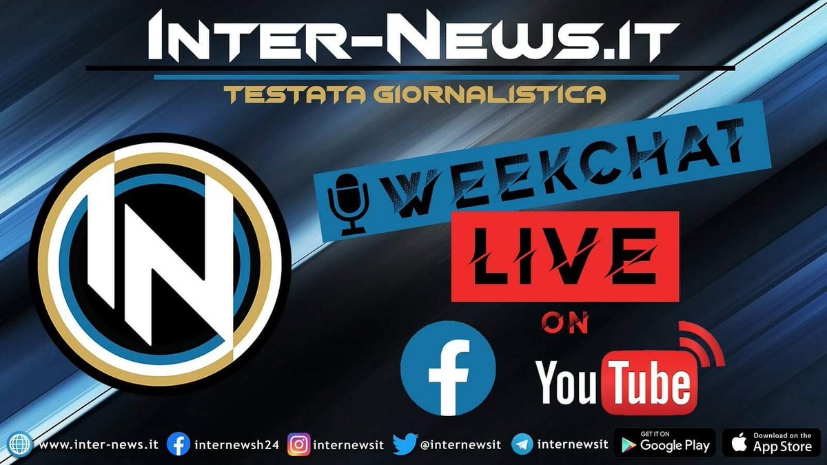 internewsit's tweet photo. 📌 #WEEKCHAT, appuntamento 🔴LIVE con la redazione di Inter-News, giovedì 1 aprile alle 19:30!
🗣 Parleremo del nuovo logo, probabili formazioni in vista di #BolognaInter
📱Su Facebook e 🎥 YouTube con il Direttore @INTER291103, in compagnia di @IvanVanoni e @danielebera33 https://t.co/ON5q38N7S1