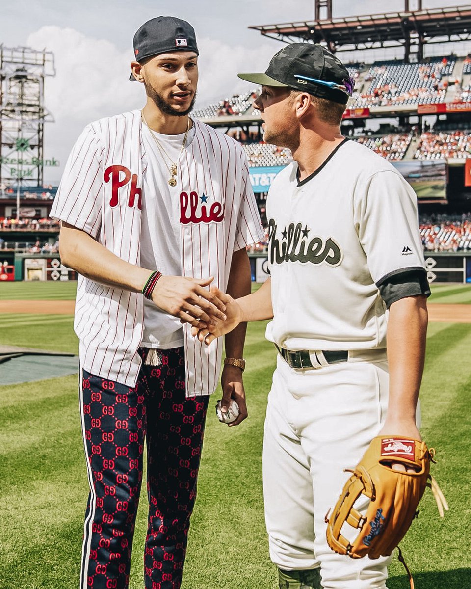 sixers's tweet photo. Happy Opening Day, @Phillies! 

#RingTheBell x #HereTheyCome https://t.co/D0j7H6zMU7
