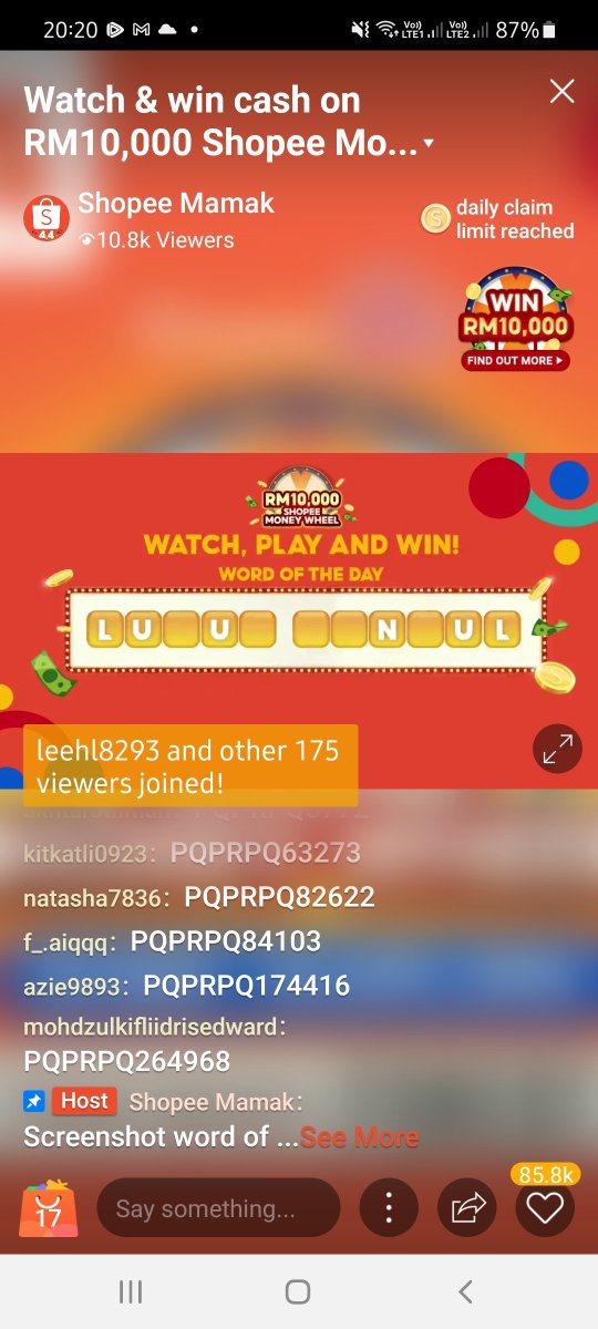 smallkucing's tweet image. Jawapan : Lurus Bendul
Shopee username : smallkucing 

#ShopeeLiveMY