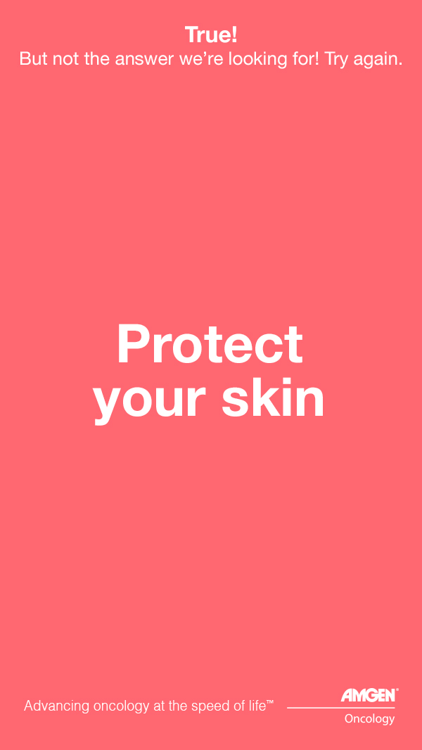 AmgenOncology's tweet image. Quiz time! ✍🏻✍🏽✍🏿 Which healthy choices can you make that may lower your risk of getting cancer? Test your knowledge below! #NationalCancerControlMonth