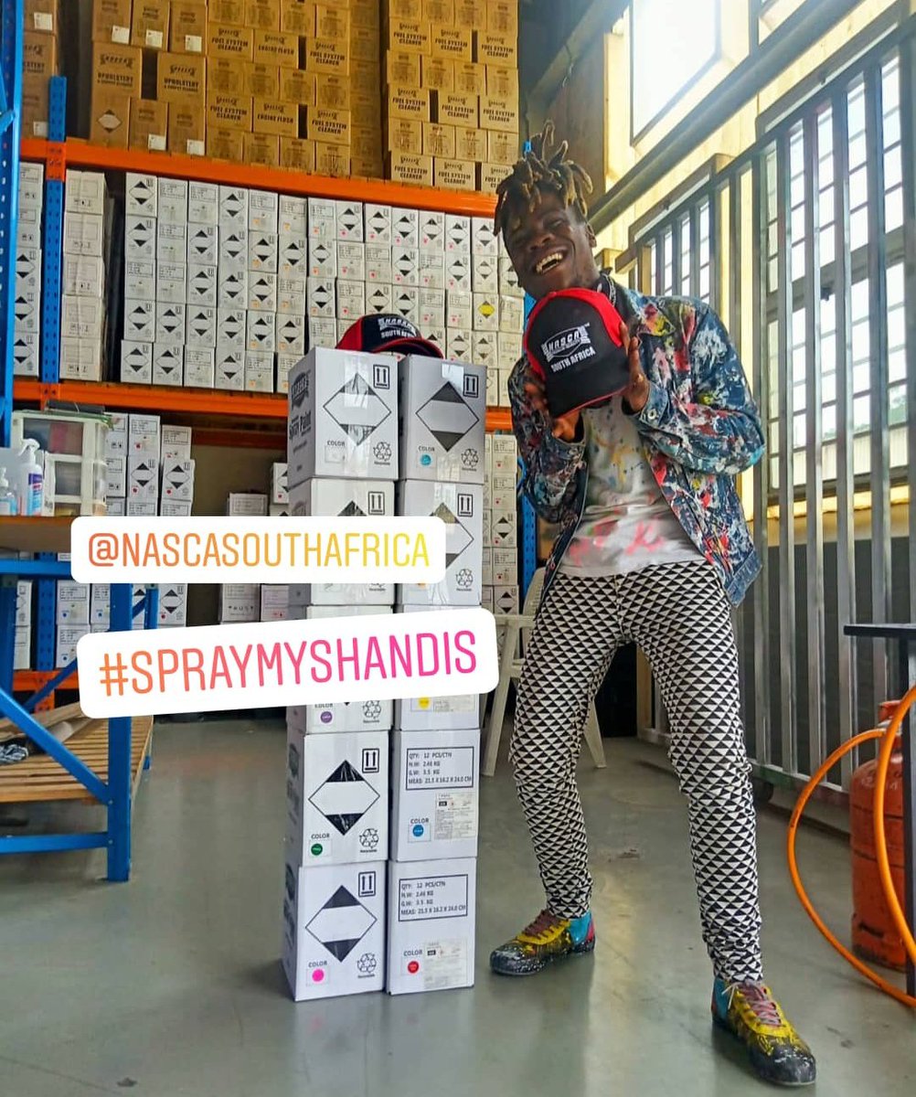Spray_myshandis's tweet photo. After 6 years of being Creative with spray paints finally got our first sponsorship from @Nasca thank you so much 

#SprayMyShandis #NascaSouthAfrica #artist #eNCA #cyrilramaphosa #Somizi #DJSBU # https://t.co/8aq5eXnxbI