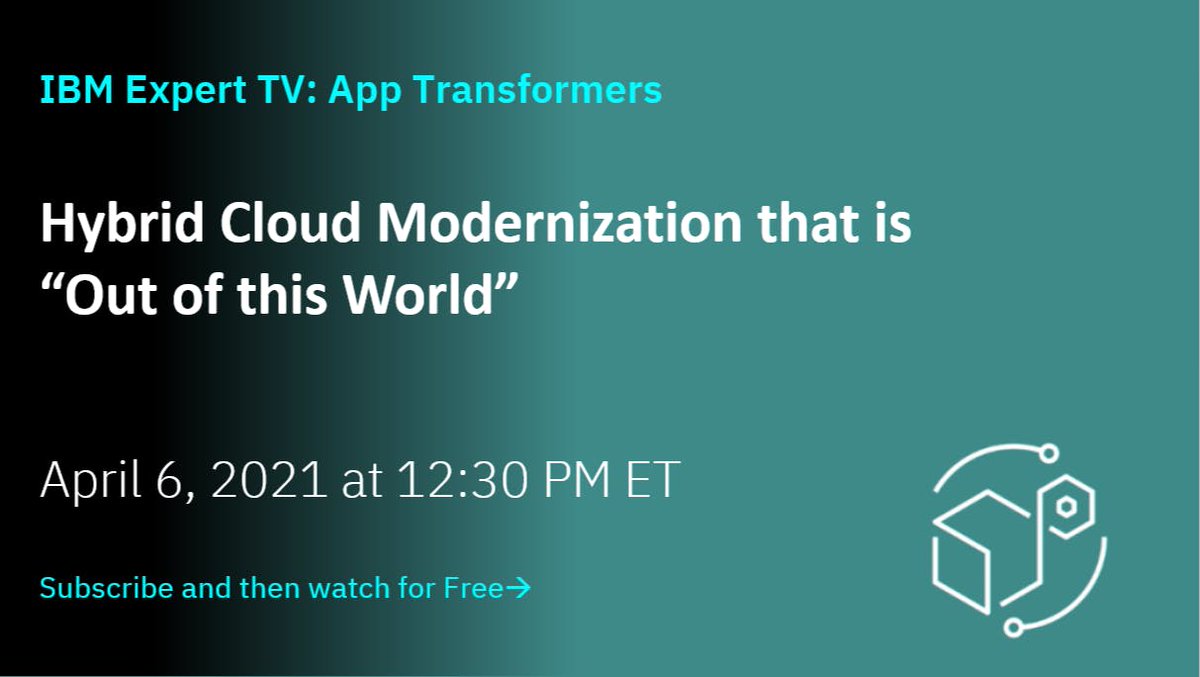 gmsch's tweet photo. Definitely looking forward to this event on Hybrid Cloud Modernization.  Every client I talk too is grappling with this challenge to one degree or another.  #ibm #ibmcloud https://t.co/hCRhs79HJm https://t.co/izSgaQX9iT