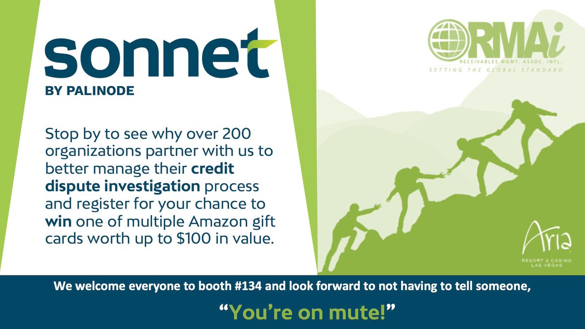 palinode_io's tweet image. We are excited to announce that we will once again be exhibiting onsite at the 2021 RMAi Annual Conference on April 12th-15th and we hope to see you there! #RMAi #conference #compliance #creditdispute