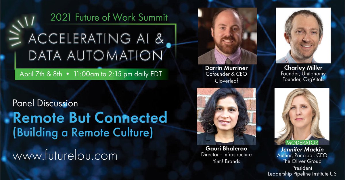 These creative businesses are leveraging technology to keep employees engaged and connected even from distant corners of the world. Gain insights for your team. Register today: ai_summit_2021.eventbrite.com

#futureofwork2021 #futureofwork #remotework #wfh #culture #tech