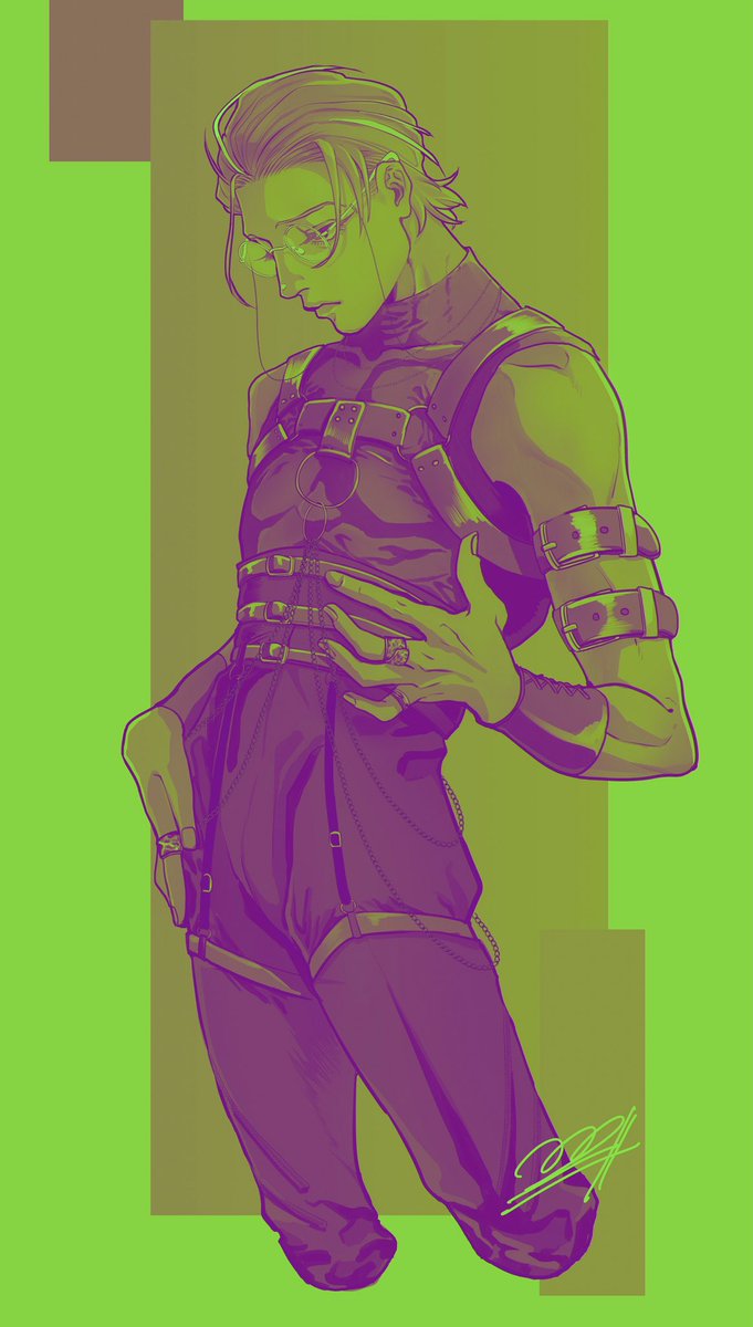 加工したやつも はじめ全裸にベルトハーネスかと思ってたんだけど よく見たら全裸 Arcoのイラスト