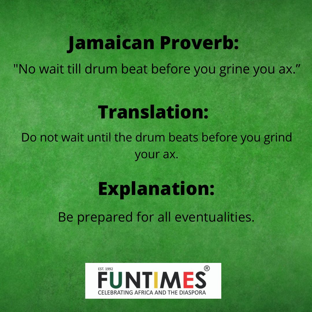 FunTimesMag's tweet photo. Have you ever heard your grandma speak in parables that you don’t quite understand? Check out these common Jamaican proverbs 👀
Have you heard any of them before? Let us know!
#funtimes #carribean #jamaicanproverbs #thingsgrandmasays #sayings https://t.co/d8wERmAygq