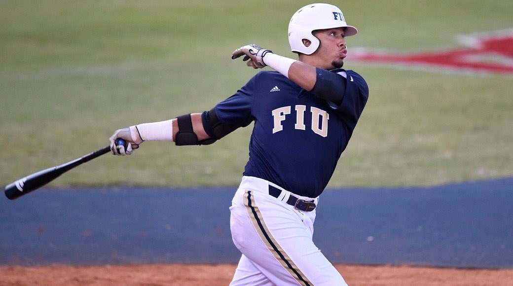 FIUBaseball's tweet photo. ✌️ Panthers on #OpeningDay  rosters. 

Edwin Rios ➡️ @Dodgers 
Aramis Garcia ➡️ @Athletics 

#PawsUp 🐾 | #PantherPride https://t.co/H1Z3SM8GN4