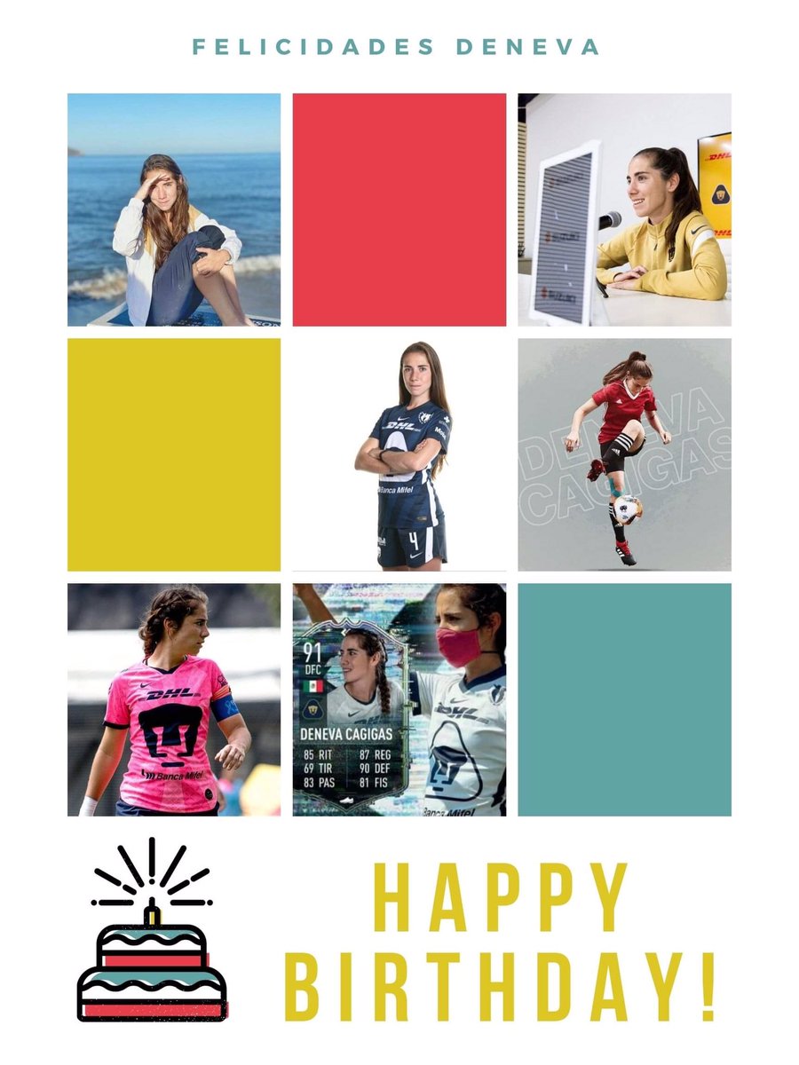 ClubPumasFem's tweet photo. Hoy estamos de fiesta por el cumpleaños de "@cagigas_deneva5 " 🥳🎉🎊

Pasala increíble crack, te mandamos un gran abrazo y todas los buenos deseos 🎂🎁

Dejen sus felicitaciones 🤪👇🏼

#SoyDePumas

 #FelizCumpleCapi https://t.co/cEM8DvEM8f