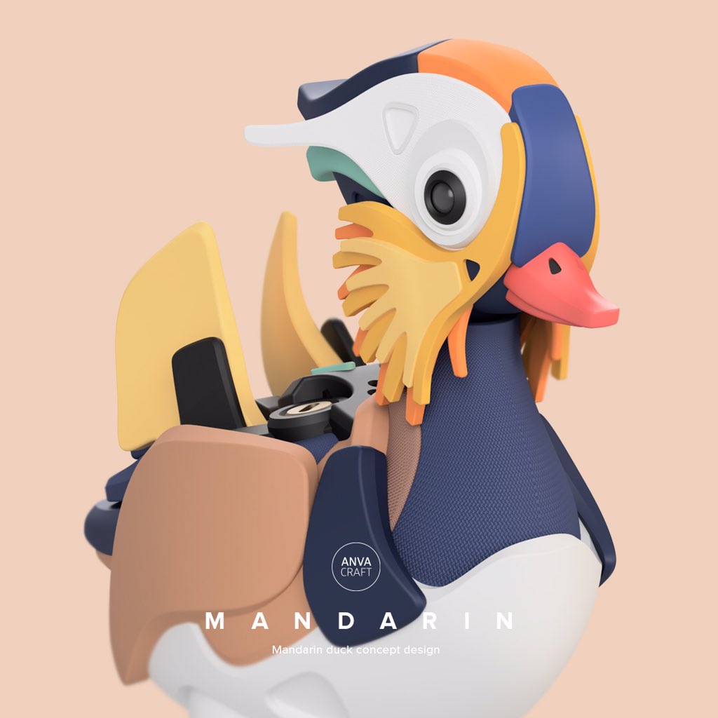 ANVACRAFT's tweet photo. Mandarin duck body progress 

#anvacraft #mandarinduck #aixgalericulata #duck #robotbird #robotduck #robot #design #concept #conceptdesign #3d #3dmodeling #3dconstructing #hardsurface #robotdesign #render #conceptdesigner #3ddesigner #hardsurfacemodeling #3ddesign #toy #toydesign https://t.co/LUWxpCo6n4