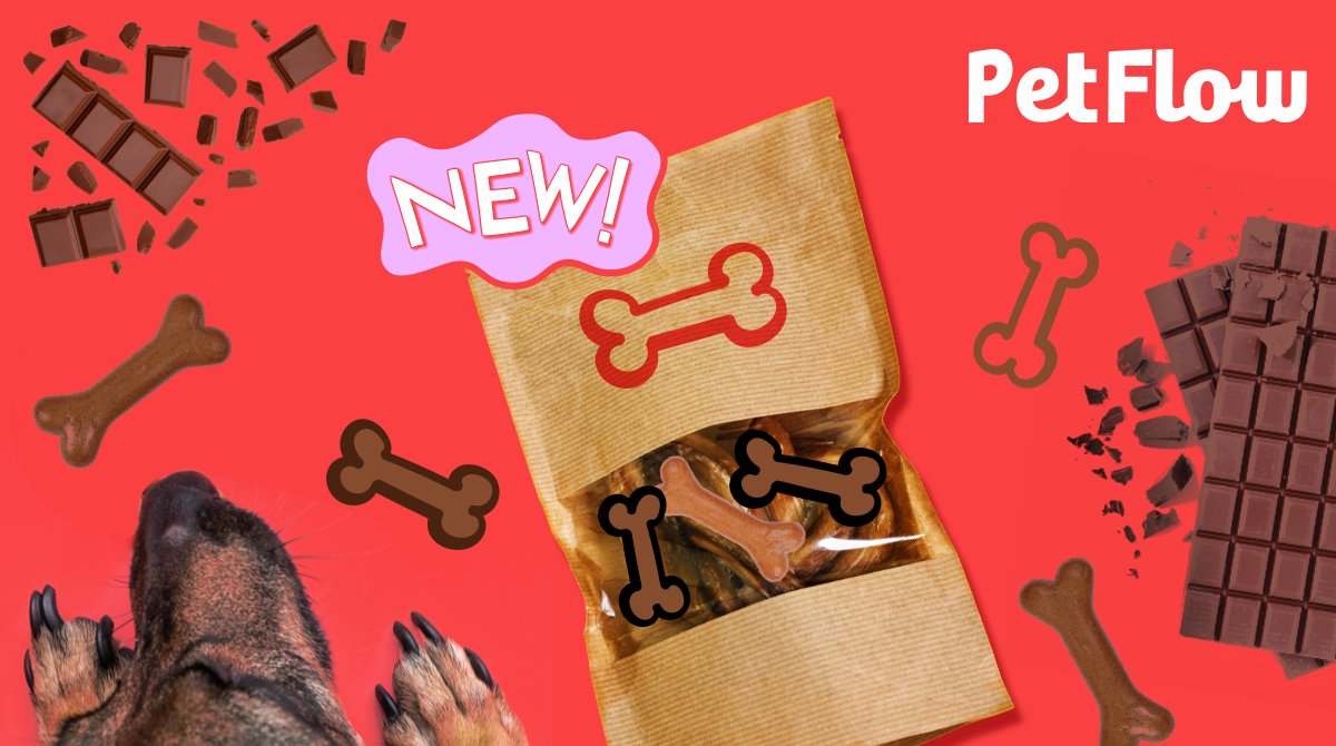 NEW! PetFlow's Chocolate Crisps are the sure recipe to keeping your pet alive. Made from pure swiss dark chocolate, your pup will die for the killer taste!