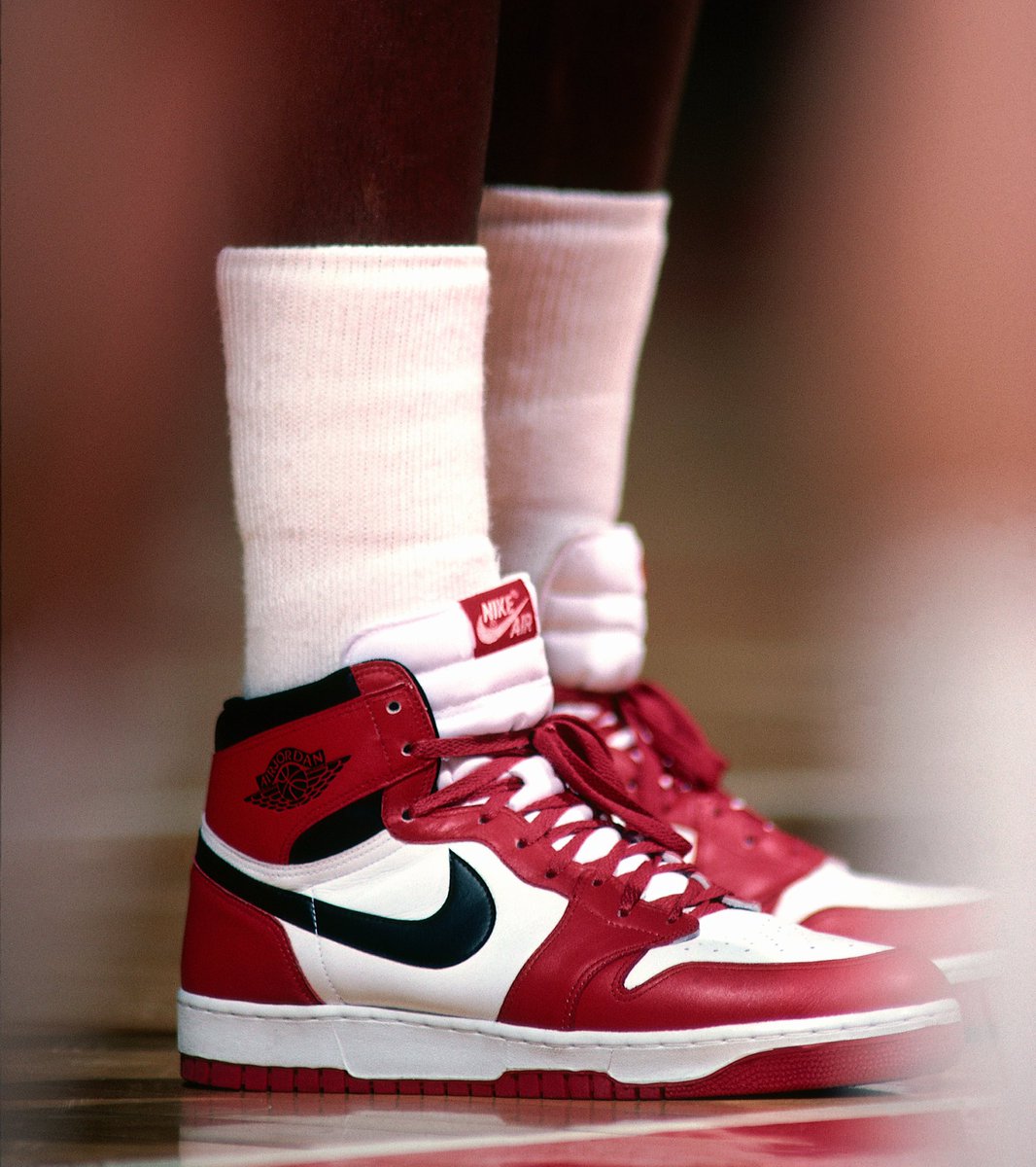 chicagobulls's tweet photo. The shoe that started it all.

36 years ago today, the iconic Air Jordan 1s were released for $65. https://t.co/iUFo6Jm7US