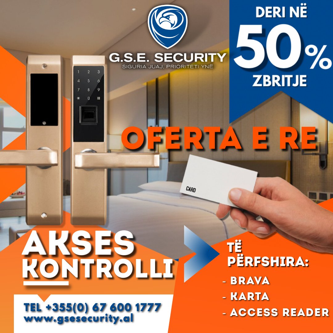 _GSESECURITY's tweet photo. 𝐒𝐔𝐏𝐄𝐑 𝐎𝐅𝐄𝐑𝐓𝐀 !!
Brava për hotelet, sistem akses kontroll për numrin e dhomave dhe kërkesat e klientit.Shumëllojshmeri zgjidhjesh e modelesh deri në 𝟓𝟎% 𝐙𝐁𝐑𝐈𝐓𝐉𝐄!

Kontaktoni në DM ose në numrin e tel +355 (0)67 600 1777 për porosine tuaj! 📞 https://t.co/DarYRskUNx