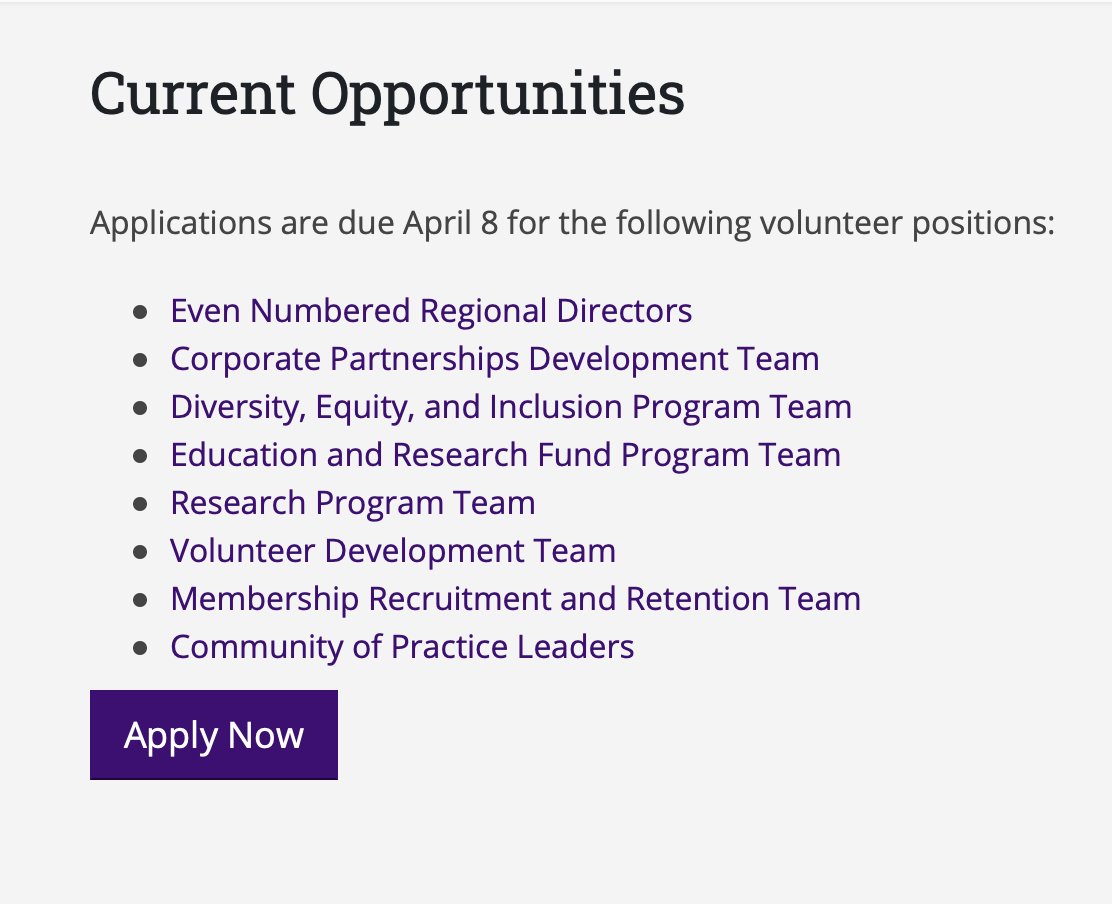 The next volunteer deadline is EXACTLY 1week away! Check out the current opportunities below! Learn more at acui.org/volunteer