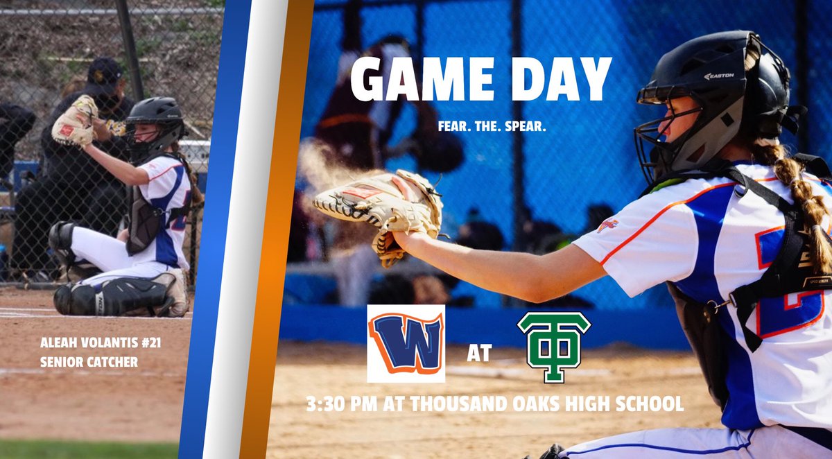 westlake_sb's tweet photo. GAME DAY 🙌🏼

@aleah_volantis and the Warriors travel to TOHS today, looking for our 5th straight win 

🆚 Thousand Oaks
⏰ 3:30 PM
📍 Thousand Oaks HS
📊 GameChanger https://t.co/JdO2TbflJY