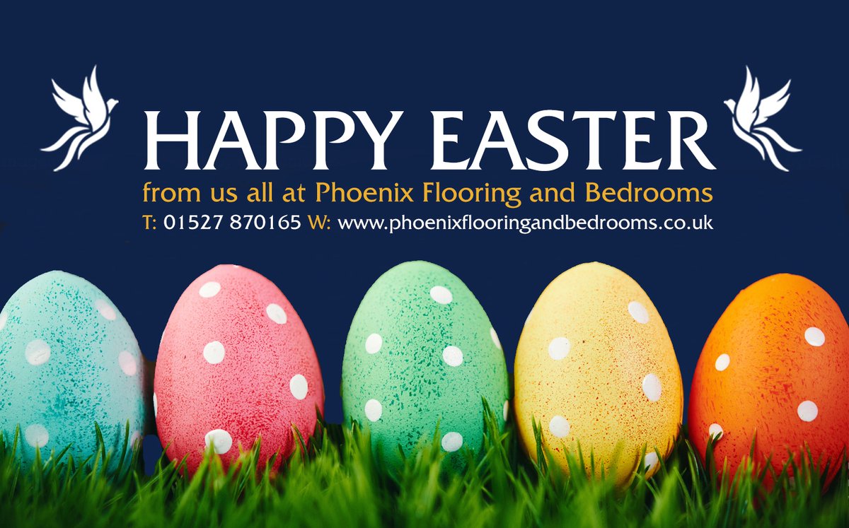 PhoenixCarpets's tweet photo. Happy Easter from us all at Phoenix Flooring &amp; Bedrooms.
#happyeaster #carpets #flooring #bedrooms #bromsgrove
t: 01527 870165 
w: https://t.co/c6xZDG0r80 https://t.co/cjD4kYtXXN