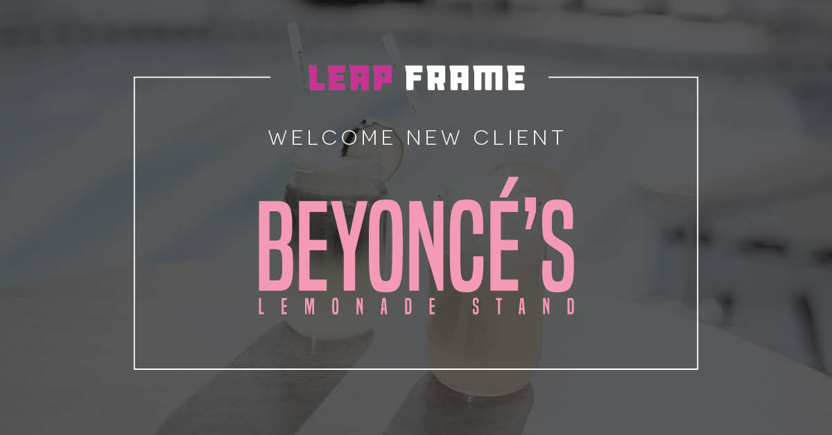 LEAPframe's tweet image. You know we’re all about food and drink. Please welcome our latest client to our team! 

#Lemonade #LemonadeAlbum #ThisIsNotARealCompany #AprilFools #HappyAprilFools