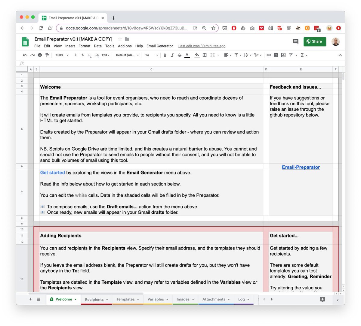 lcptuk's tweet photo. Email Preparator
Cunning Google spreadsheet to help event organisers create planning emails
https://t.co/U3iX581teq https://t.co/SJeaso0e3B