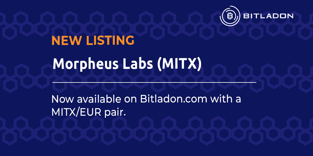 Bitladon (@bitladon) on Twitter photo 📢 NEW LISTING
<a href="/morpheuslabs_io/">Morpheus Labs</a> $MITx is now available on Bitladon.com with a MITx/EUR pair!🚀🚀🚀 📢 NEW LISTING
<a href="/morpheuslabs_io/">Morpheus Labs</a> $MITx is now available on Bitladon.com with a MITx/EUR pair!🚀🚀🚀