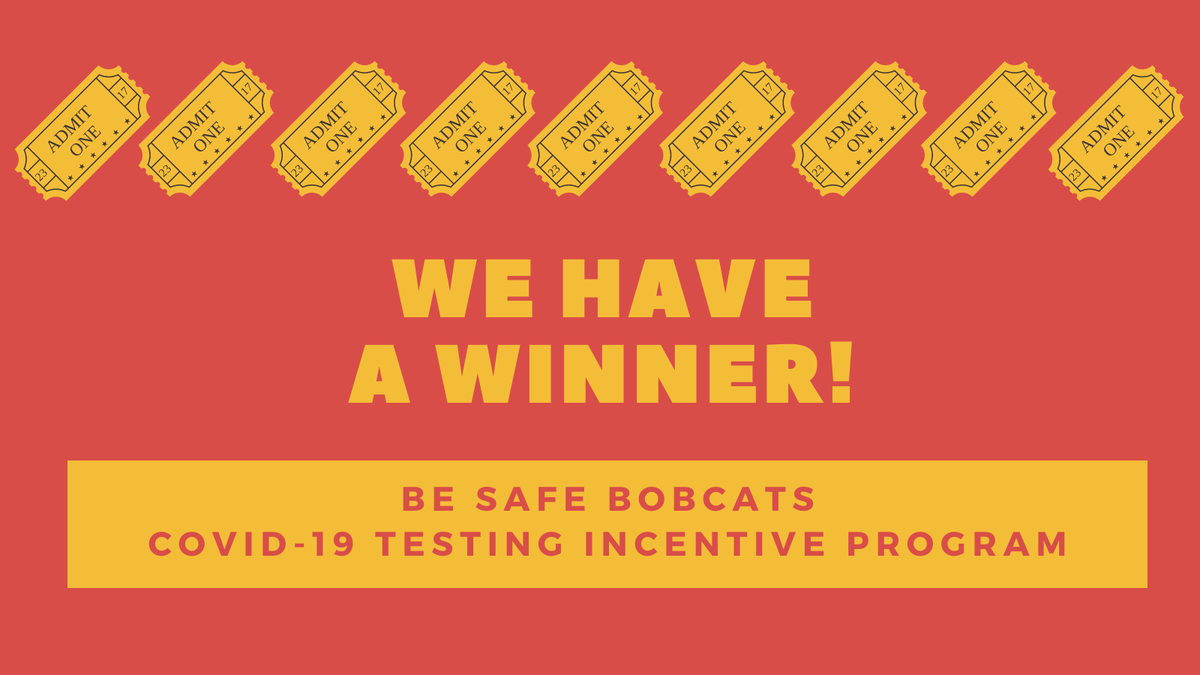 pho_ohio's tweet photo. 🏆 Congratulations to Public Health Hero of the Week Keyshawn Long, an @OhioUBusiness finance major, for winning a #BeSafeBobcats COVID-19 Testing Incentive Program prize!
🙌 Thanks for helping to keep campus safe.
#TestToWin @ohiou @OHIO_President
👉 https://t.co/din2JV4N8A https://t.co/zMXkSFLdK7