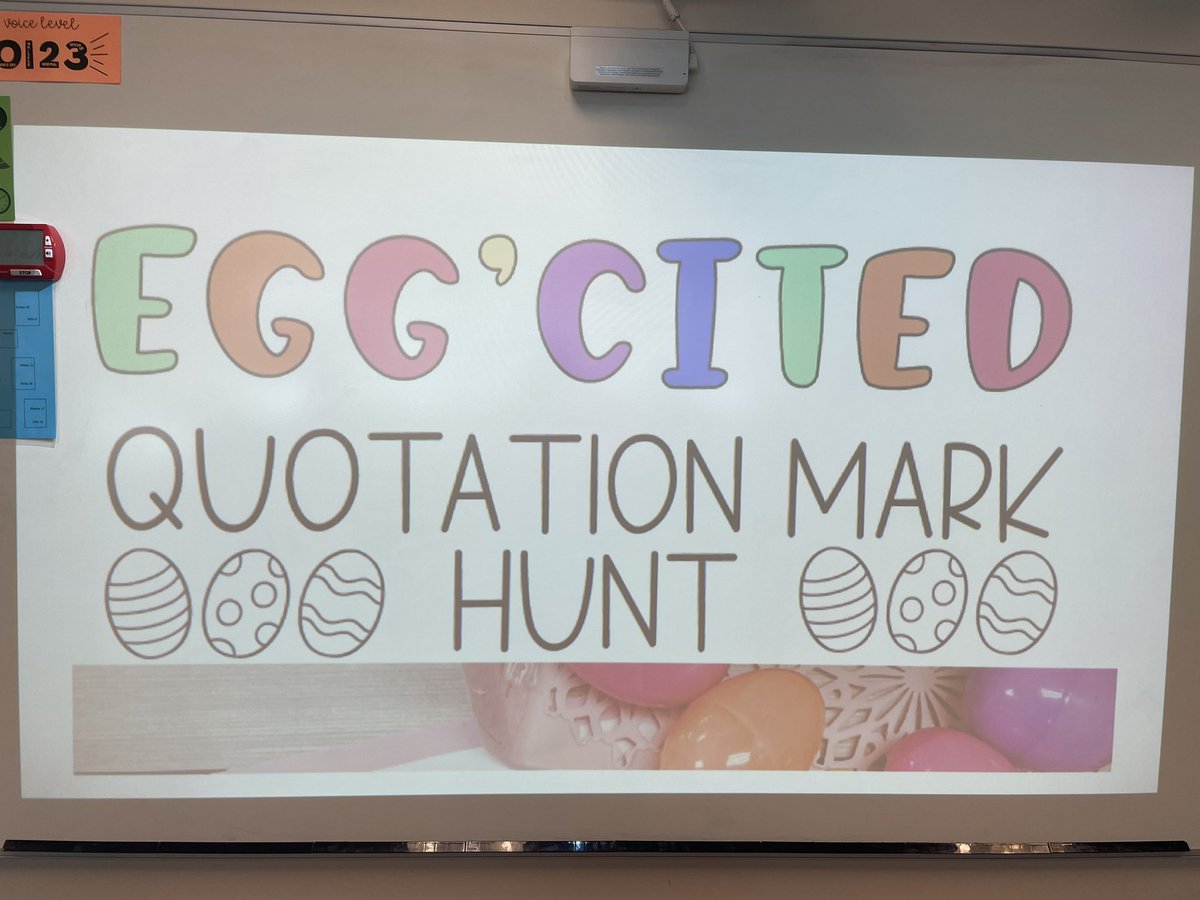courtneyjwright's tweet photo. We’re Egg’cited to review using quotation marks @CBEBears! Thanks @TxTeachinChicks for this fun resource! #risdgreatness @risdace #4thgradewriting #Egghunt https://t.co/bNx89abTcd