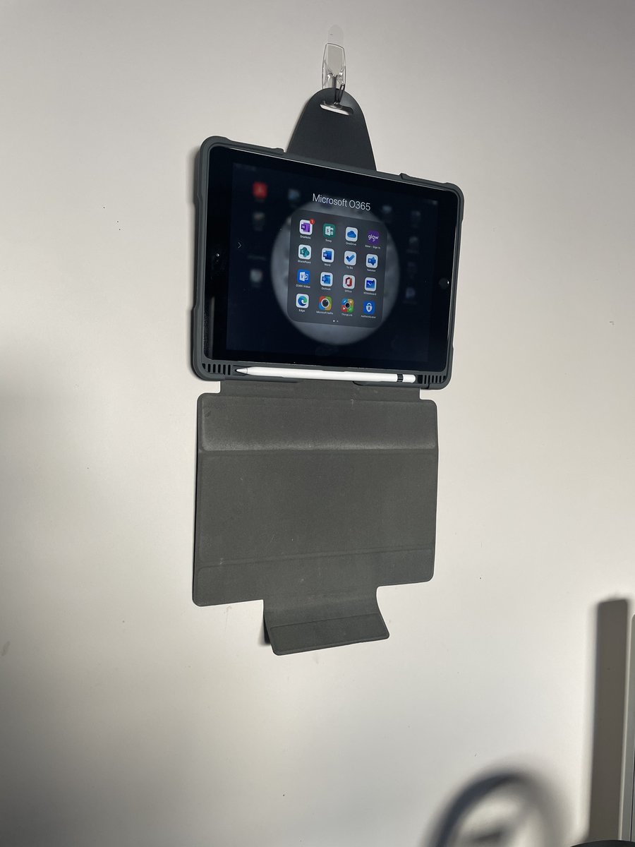 AJOBPickard's tweet photo. This makes me so happy π₯° #StandingDesk @g_hold #WorkingFromHomeKit I've got hooks all over my house - living room, kitchen, hall, upstairs, downstairs! Wherever I hang my iPad π€£ there must be a song about that π§ #MIEExpert #TeamMIEEScotland https://t.co/HySyxyUVPY