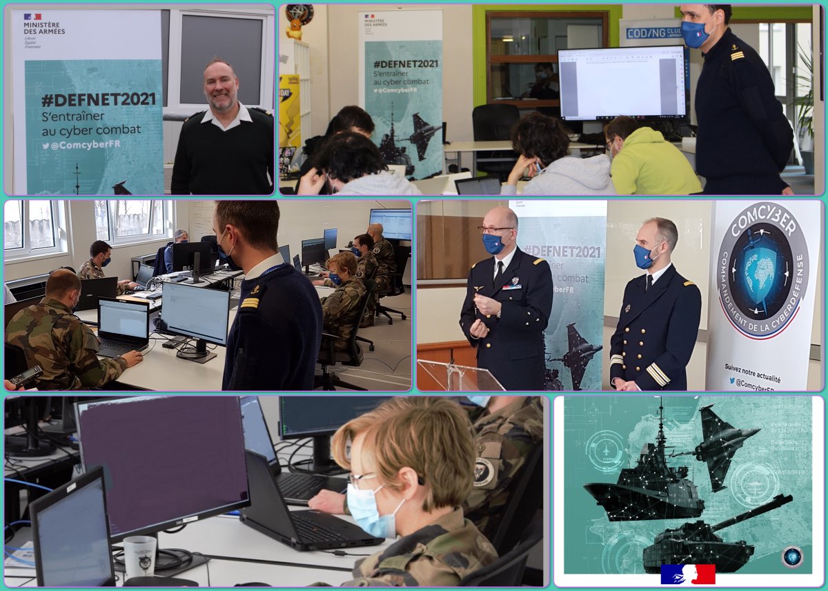 armeeszoneouest's tweet photo. L’exercice #DEFNET2021 vient de s’achever. Retour sur 2 semaines denses en simulations pour nos 260 militaires (réservistes et d’active) spécialistes en lutte informatique défensive, 25 unités et 14 écoles de l’enseignement sup. (dont 9 dans l'#Ouest)👉https://t.co/xNAyfXCacm https://t.co/pn560Ij4BV