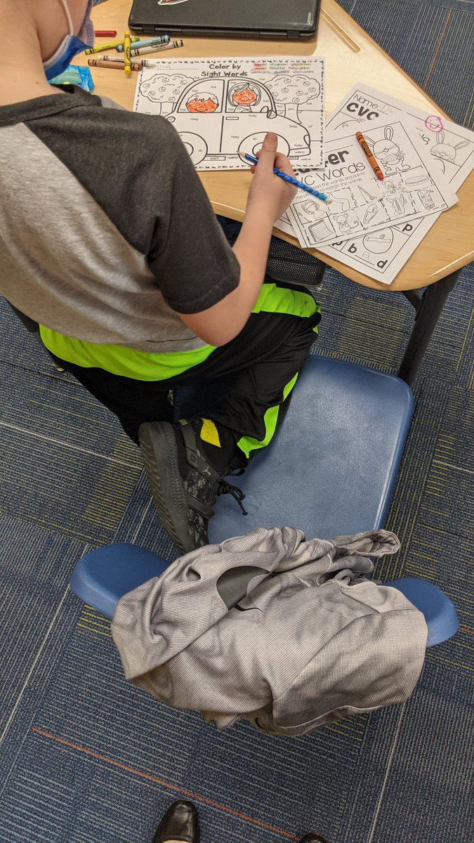 CVC words, Sight words, Shapes, Time, Reading Ready skills, Grammar and even an educational egg hunt (since all of our students celebrate Easter)...we do it all. So many students proud to share their hard work this week.