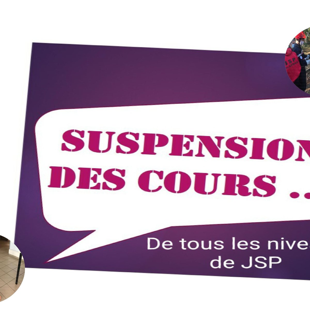 Udsp77's tweet photo. Suspension des cours JSP pour tous les niveaux à partir du lundi 5 avril.
Pour le brevet, une communication sera faite par le centre de formation départemental.
#udsp77 
#sdis77 
#jsp https://t.co/K6CT4cUNez