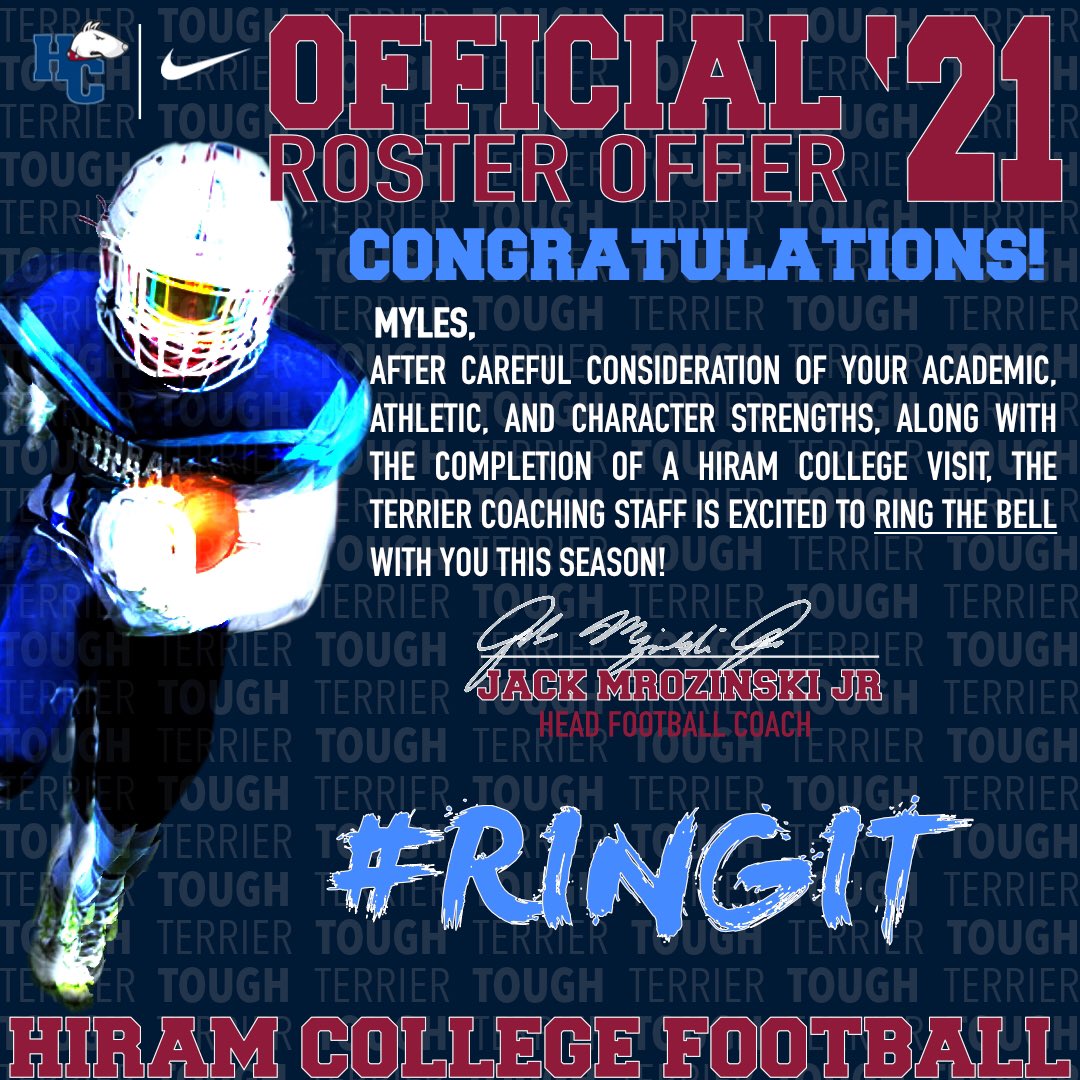 Iamyles__'s tweet photo. I am excited to receive my 4th offer from Hiram College!🔴🔵 https://t.co/chxVjYYlLr