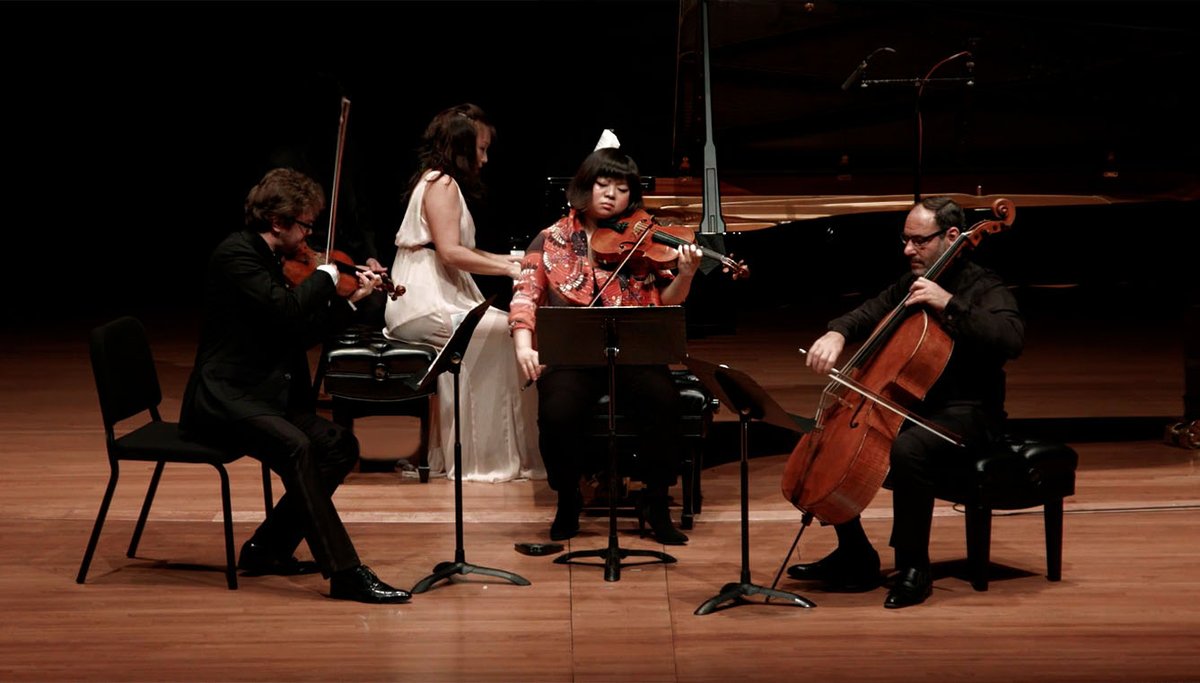 chambermusic's tweet photo. Tune in tonight at 7:30 PM ET for "Surprising Piano Quartets," featuring early piano quartets by #Mendelssohn and #Strauss! https://t.co/6TDp5kxZl5 #cmslc #cmsfrontrow https://t.co/RVstSHp7SY