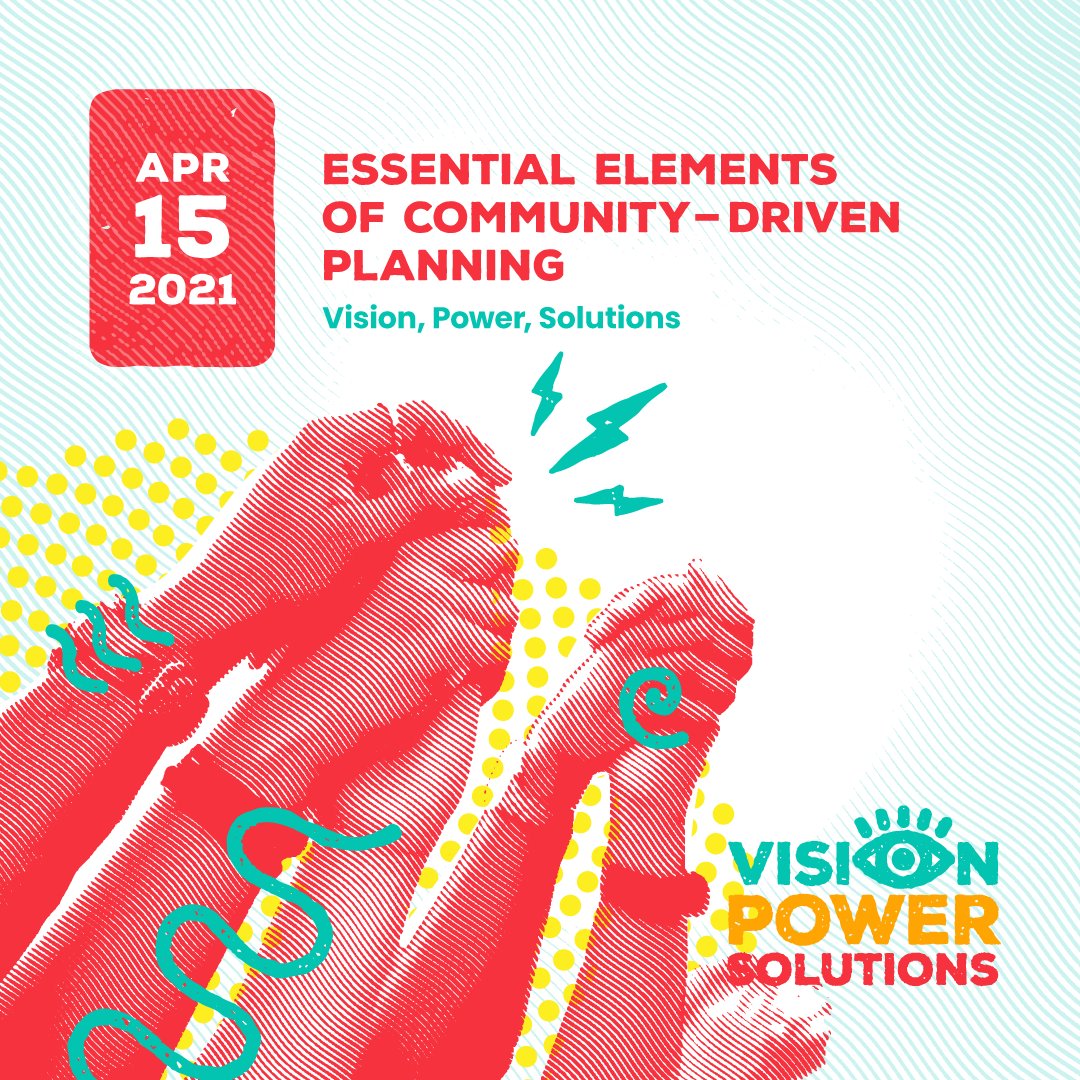 facilitatingp's tweet photo. April 15th is the 1st of our 12-month workshop series #VisionPowerSolutions! This is an interactive online workshop for grassroots organizers, educators, and facilitators on how to practice community-driven planning in your own communities. Register at https://t.co/uKhWPbMMXk. https://t.co/mP62rzITjP