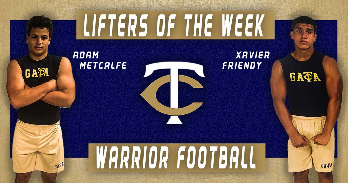 TattnallCo_FB's tweet photo. Adam Metcalfe & Xavier Friendy got it done this week in the weight room! #WarriorWeights #CloseTheGap #BeatTheDrum https://t.co/p8VK5aSz1v