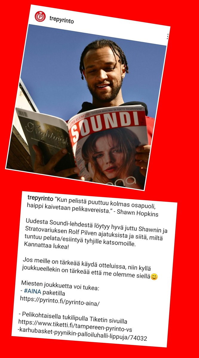 TrePyrinto's tweet photo. #soundi @TrePyrinto @Dominiqueball #korisliiga
https://t.co/MoMBbAouYO
Parhaiten olet mukana tukemalla omaa paikallista seuraasi. #aina https://t.co/YBfoXCANGo