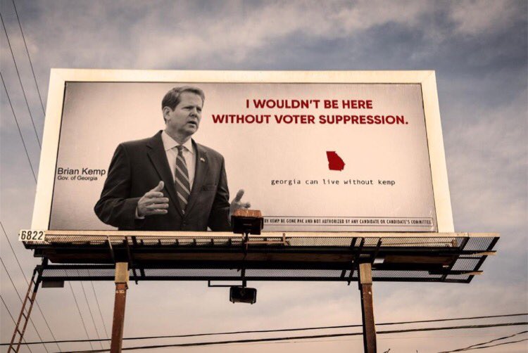 kremlinkowboy's tweet photo. Brian Kemp wouldnโt be here without Voter Suppression
#hb202 #gapol #kemp #votersuppression #voterrights #georgia #georgiavoter #GASenate #BreakingNews
Repost from @newmerica https://t.co/aNSF7QGgQz