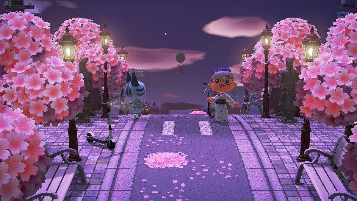 eloacnhh's tweet photo. Are you enjoying the sakura season ? 🌸✨I’m almost done with my island 😸#acnh https://t.co/h4g9VzKXMB