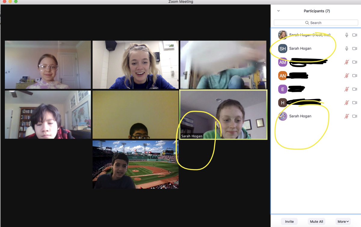 They got me! By the time my full class logged in, I had five “Sarah Hogan” name imposters and one <a href="/SteveShannon6th/">Steve Shannon</a> name imposter! Crafty April Fools trick 🤪#engage109 #AprilFoolsDay