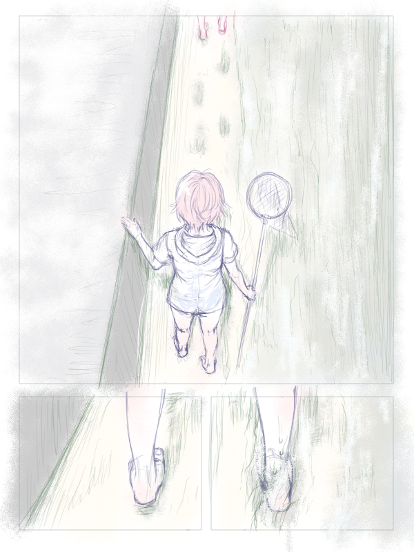 半分も描けてない(・_・`) 
