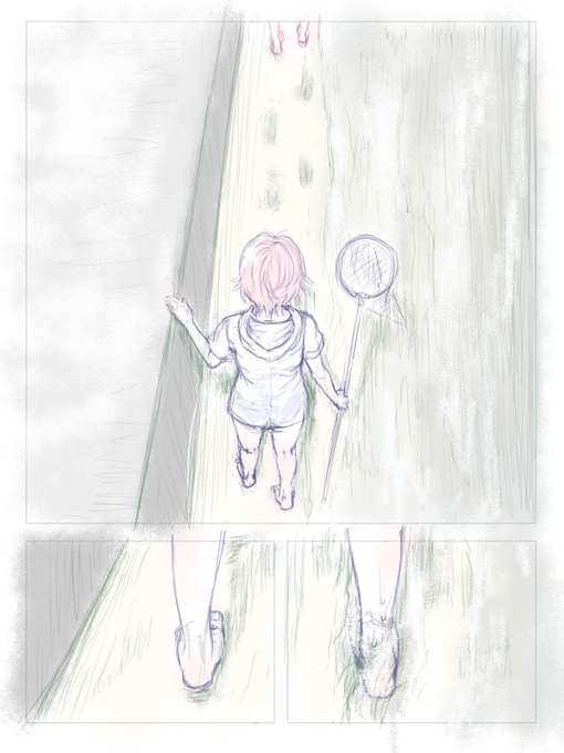 半分も描けてない(・_・`) 
