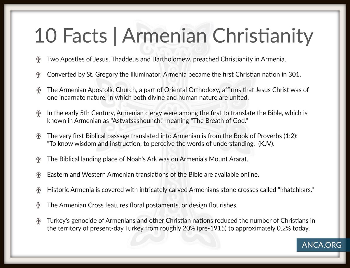 ANCA_DC's tweet photo. 10 Facts about Armenian Christianity https://t.co/BkrQRB8KLt