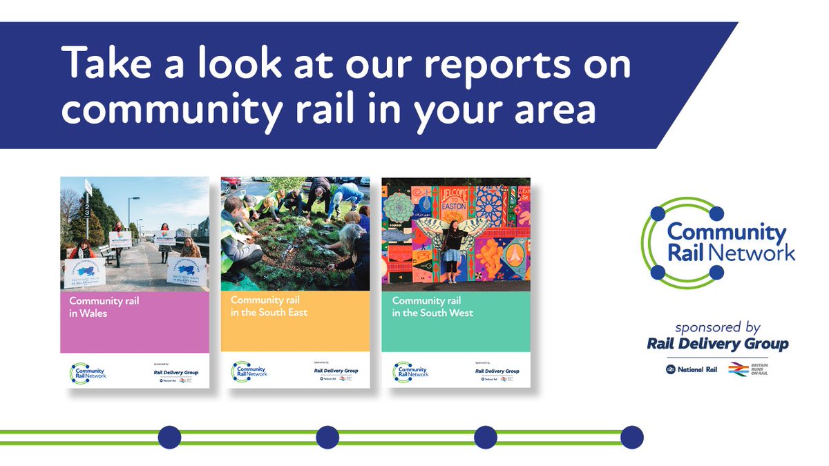 RailDeliveryGrp's tweet photo. ❤️ #CommunityRail partnerships help create positive change for our communities, improving social inclusion, sustainable travel and tourism.

Find out how in the new ‘Community rail across Britain’ reports, published by @CommunityRail and sponsored by RDG: https://t.co/humz0xWkvM https://t.co/7I6nHK4P4P