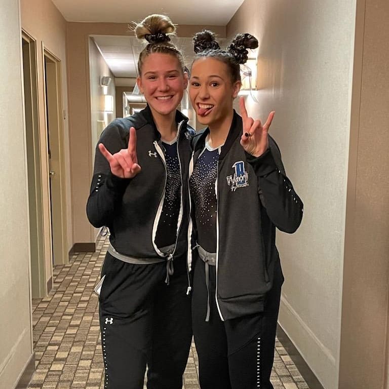 BrainerdGymnas1's tweet photo. Reminiscing about State 2021. Enjoy these pictures of Brenna &amp; Josie living their best life 💙 https://t.co/qeevUXLeu6