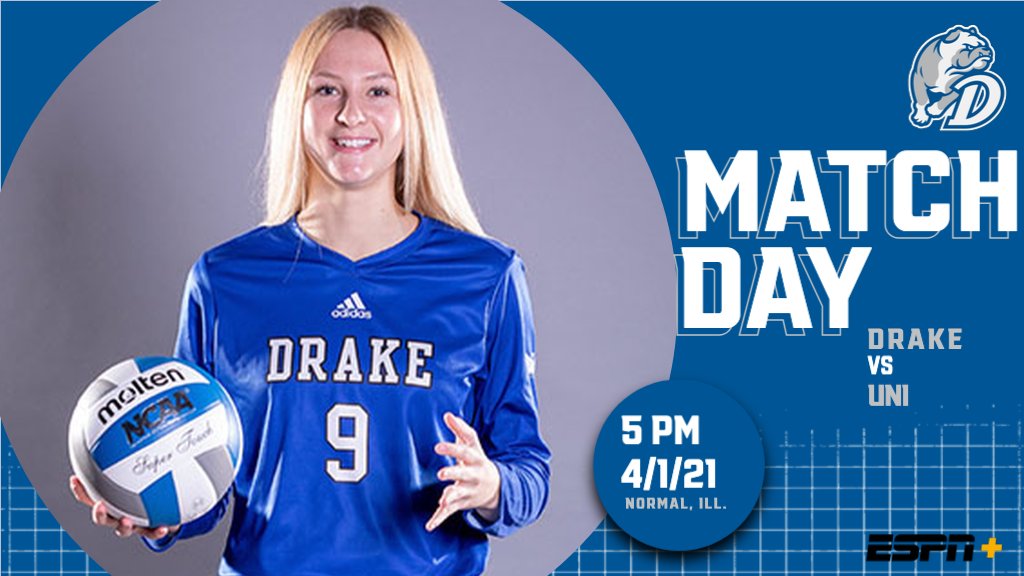 DrakeVolleyball's tweet photo. It's #MVCvb Tournament time for the No. 2 seed Bulldogs!

Today 🆚 UNI
🕔 5 p.m.
📍 Normal, Ill.
📺 ESPN+

MORE ➡️ https://t.co/vob4RvkRwY https://t.co/ssrHeWRz3G