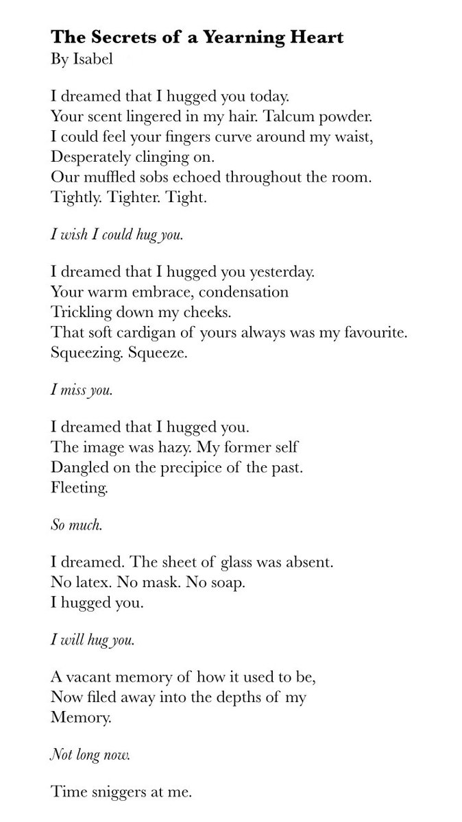 HavelockEnglish's tweet photo. Fantastic news today at @HavelockAcademy and  @HA_Sixthform 🎉🎉

A massive congratulations to Isabel for winning the @unilincoln poetry competition with this brilliant entry! 📝🎉🥳 https://t.co/E0I1Lg05xt