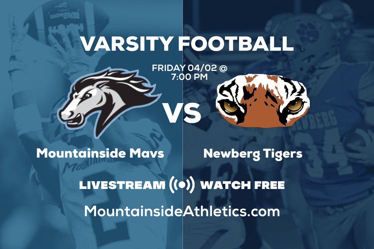WHO YA GOT? 
<a href="/mountainsidehs/">Mountainside HS</a> <a href="/NewbergFootball/">NHS Tigers Football</a> 

Tune in LIVE Friday Night @ 6:50 PM to WATCH 🐴Mountainside host 🐯Newberg HS! 

Watch for free at👇MountainsideAthletics.com 

#whoyagot #opreps #osaagotw