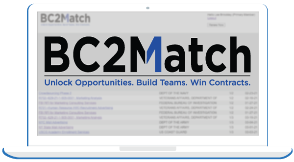 BC2MatchGovCon's tweet image. Need a Federal teaming partner? Build your team using BC2Match’s Intelligent Matching to identify subs and primes. Start your free trial today. buff.ly/3cuxrHA #primecontractor #govcon #governmentcontractor #federalcontractor