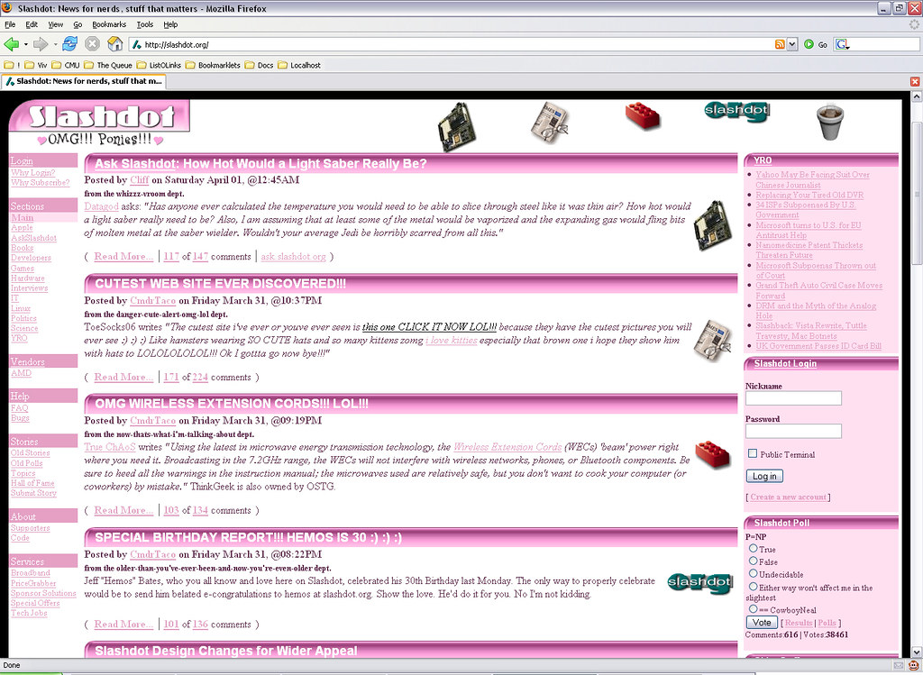 markyshawmusic's tweet image. Still the best April Fools joke! To all the OG slashdotters. #AprilFoolsDay #Slashdot