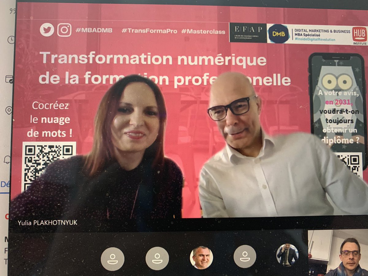 On fini la journée en beauté avec la première masterclass de la première promotion du <a href="/mbadmb/">mbadmb</a> #montpellier sur la #transfonum de la formation professionnelle 

#follow #transformaPro #mbadmb